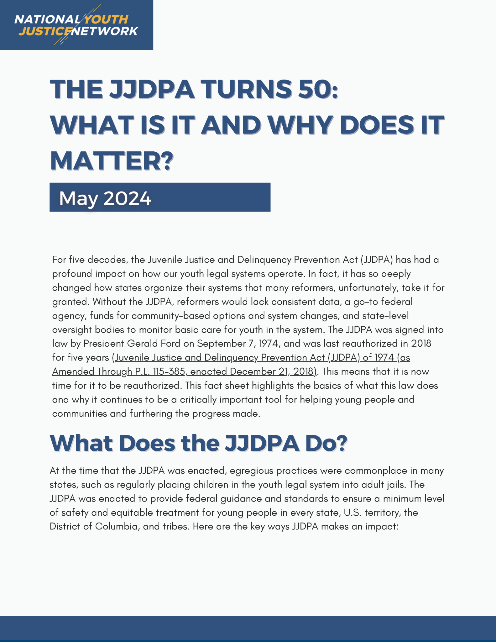 Fact Sheets & Toolkits – National Youth justice Network – NYJN